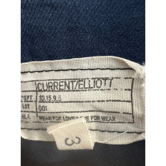 Current Elliott Tie Waist Shirt Dress, Navy Blue size 3 Large - Picture 5 of 7